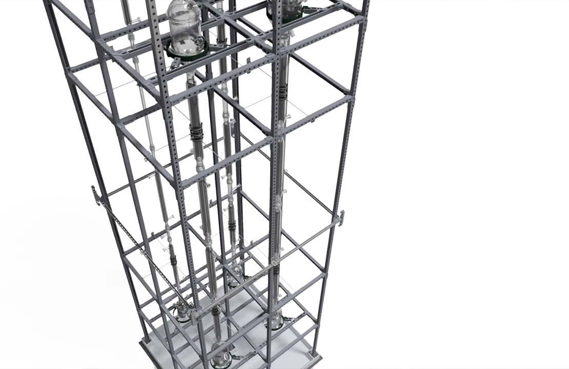 MEAB pulsating U-column for countercurrent solvent extraction